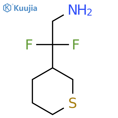 2,2-Difluoro-2-(thian-3-yl)ethan-1-amine structure