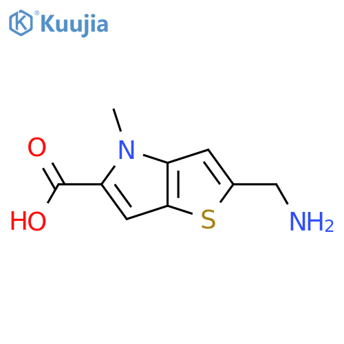 2-(aminomethyl)-4-methyl-4H-thieno[3,2-b]pyrrole-5-carboxylic acid structure