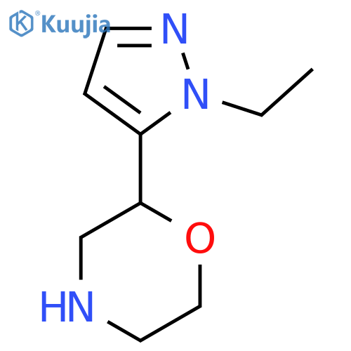 2-(1-ethyl-1H-pyrazol-5-yl)morpholine structure