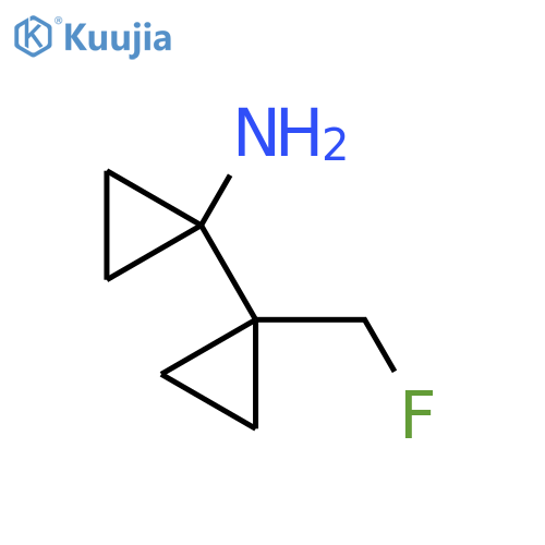 1-1-(fluoromethyl)cyclopropylcyclopropan-1-amine structure