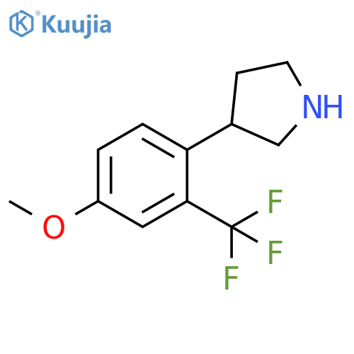 3-[4-methoxy-2-(trifluoromethyl)phenyl]pyrrolidin
e structure