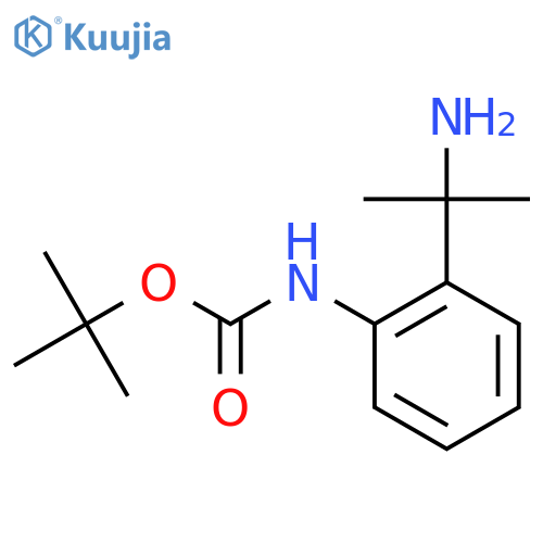 tert-butyl N-[2-(2-aminopropan-2-yl)phenyl]carbamate structure