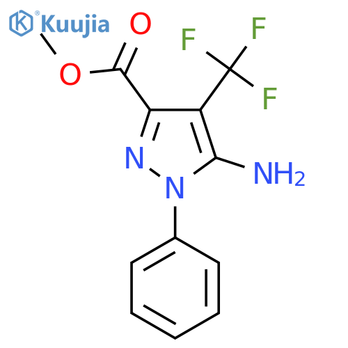 methyl 5-amino-1-phenyl-4-(trifluoromethyl)-1H-pyrazole-3-carboxylate structure