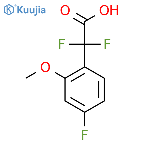 2,2-difluoro-2-(4-fluoro-2-methoxyphenyl)acetic acid structure