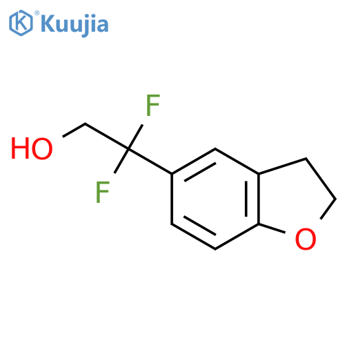 2-(2,3-dihydro-1-benzofuran-5-yl)-2,2-difluoroethan-1-ol structure