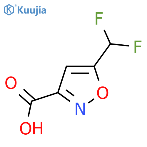 5-(Difluoromethyl)-1,2-oxazole-3-carboxylic acid structure