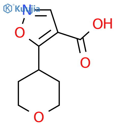 5-(oxan-4-yl)-1,2-oxazole-4-carboxylic acid structure