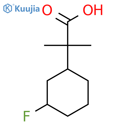2-(3-Fluorocyclohexyl)-2-methylpropanoic acid structure