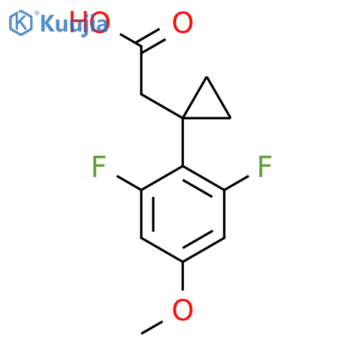 2-[1-(2,6-Difluoro-4-methoxyphenyl)cyclopropyl]acetic acid structure