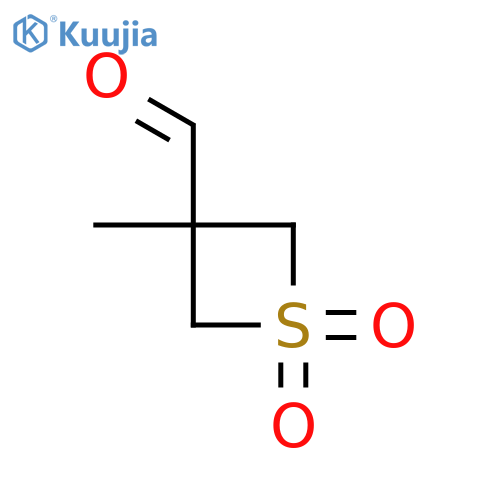 3-Methyl-1,1-dioxo-1lambda6-thietane-3-carbaldehyde structure