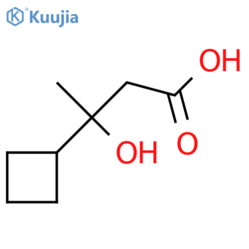 3-cyclobutyl-3-hydroxybutanoic acid structure