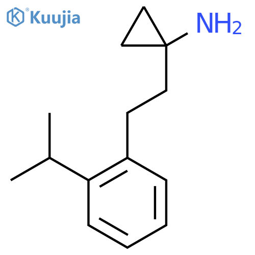 1-{2-2-(propan-2-yl)phenylethyl}cyclopropan-1-amine structure