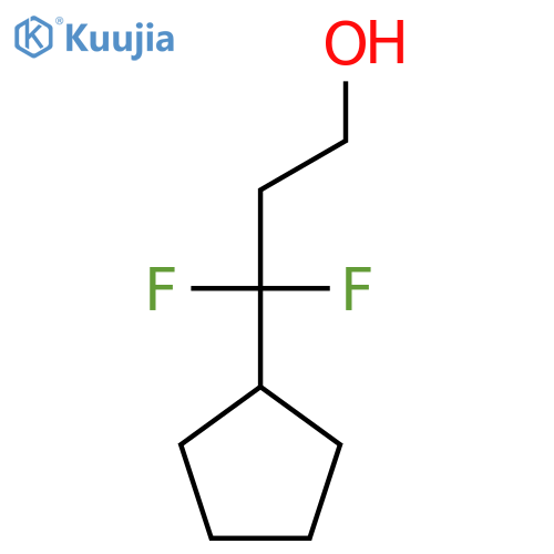 3-Cyclopentyl-3,3-difluoropropan-1-ol structure