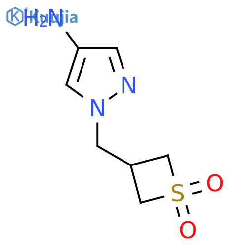 3-(4-amino-1H-pyrazol-1-yl)methyl-1lambda6-thietane-1,1-dione structure