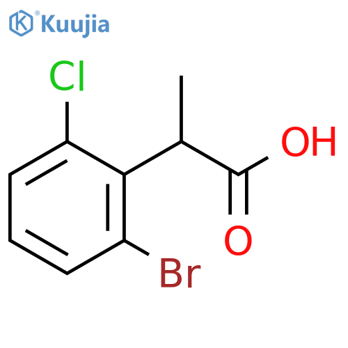 2-(2-Bromo-6-chlorophenyl)propanoic acid structure