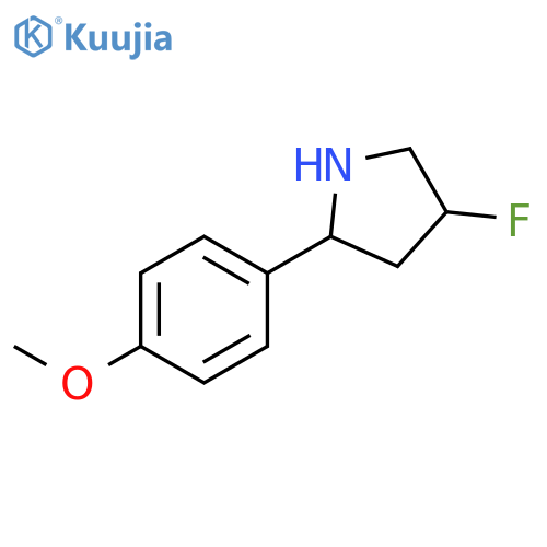 Pyrrolidine, 4-fluoro-2-(4-methoxyphenyl)- structure
