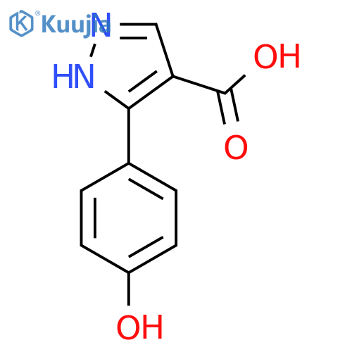 5-(4-hydroxyphenyl)-1H-pyrazole-4-carboxylic acid structure