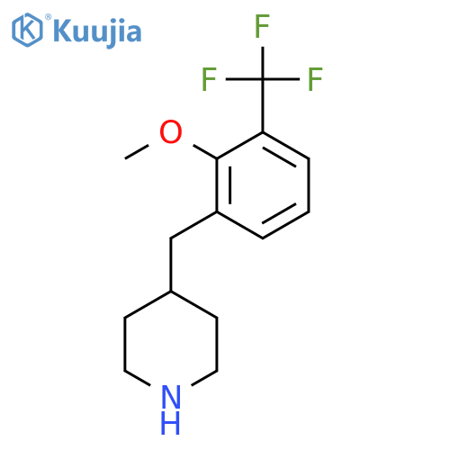 4-{2-methoxy-3-(trifluoromethyl)phenylmethyl}piperidine structure