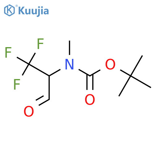 tert-butyl N-methyl-N-(1,1,1-trifluoro-3-oxopropan-2-yl)carbamate structure