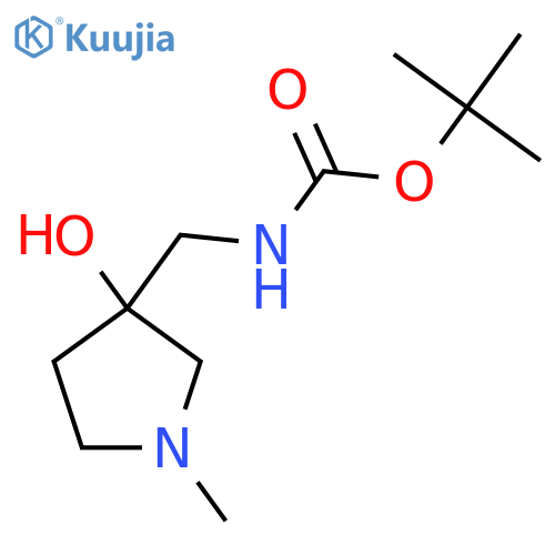 tert-butyl N-[(3-hydroxy-1-methylpyrrolidin-3-yl)methyl]carbamate structure