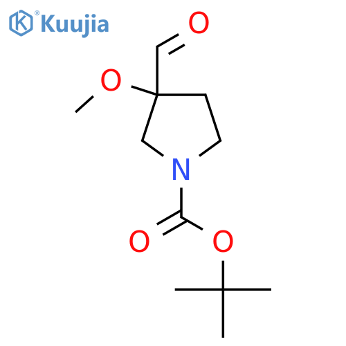 tert-butyl 3-formyl-3-methoxypyrrolidine-1-carboxylate structure