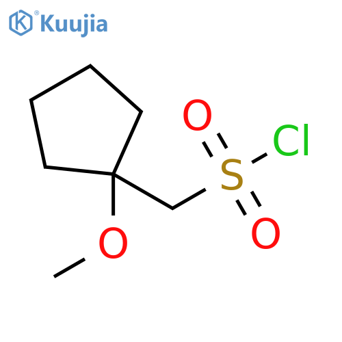 (1-methoxycyclopentyl)methanesulfonyl chloride structure