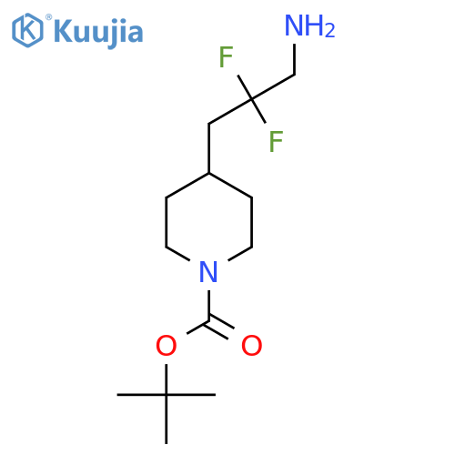 tert-butyl 4-(3-amino-2,2-difluoropropyl)piperidine-1-carboxylate structure
