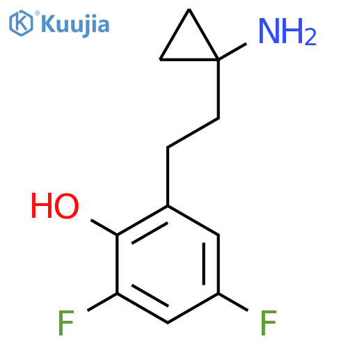 2-2-(1-aminocyclopropyl)ethyl-4,6-difluorophenol structure