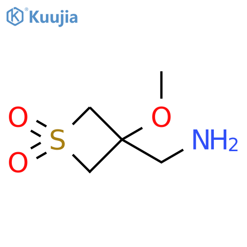 3-(Aminomethyl)-3-methoxy-1lambda6-thietane-1,1-dione structure