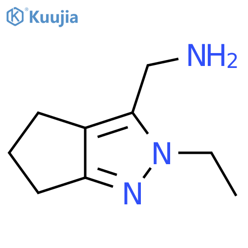 (2-ethyl-2,4,5,6-tetrahydrocyclopenta[c]pyrazol-3-yl)methanamine structure