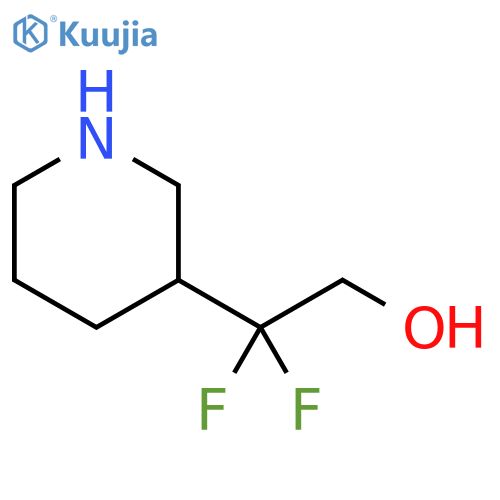 3-Piperidineethanol, β,β-difluoro- structure