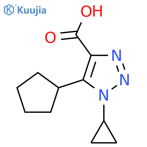 5-Cyclopentyl-1-cyclopropyl-1H-1,2,3-triazole-4-carboxylic acid structure