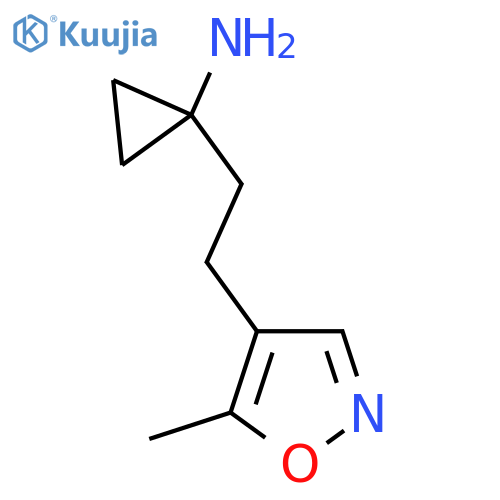 1-2-(5-methyl-1,2-oxazol-4-yl)ethylcyclopropan-1-amine structure