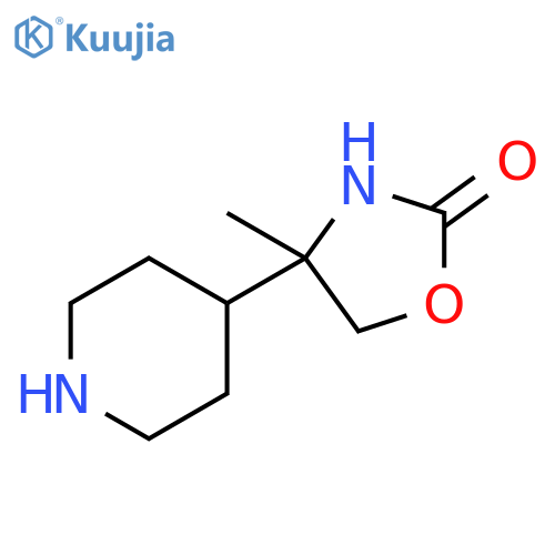 2-Oxazolidinone, 4-methyl-4-(4-piperidinyl)- structure