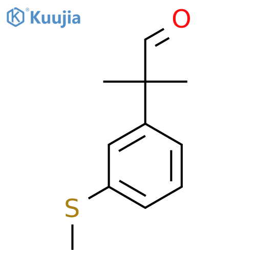 2-methyl-2-3-(methylsulfanyl)phenylpropanal structure