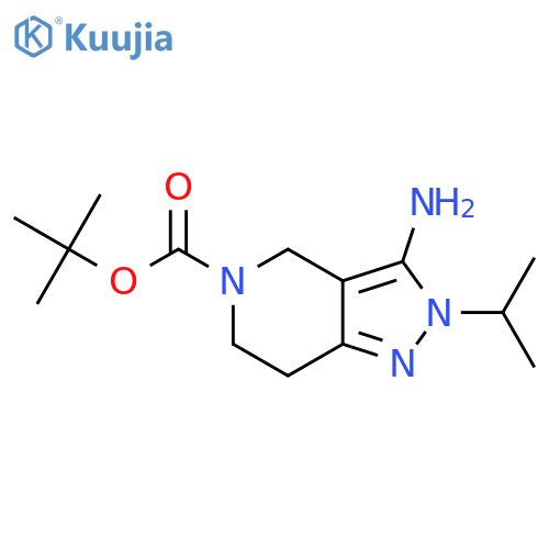 Tert-Butyl 3-amino-2-(propan-2-yl)-2H,4H,5H,6H,7H-pyrazolo[4,3-c]pyridine-5-carboxylate structure