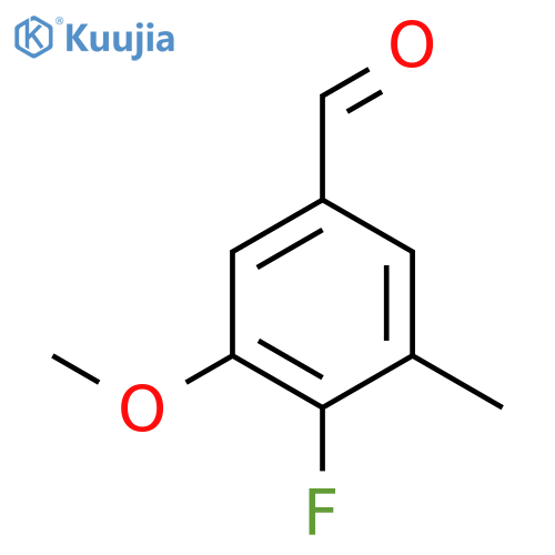 4-fluoro-3-methoxy-5-methylbenzaldehyde structure