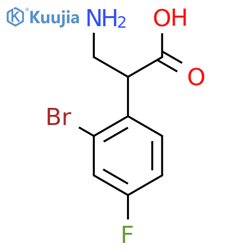 3-amino-2-(2-bromo-4-fluorophenyl)propanoic acid structure