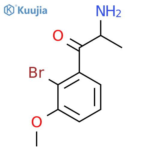 2-amino-1-(2-bromo-3-methoxyphenyl)propan-1-one structure