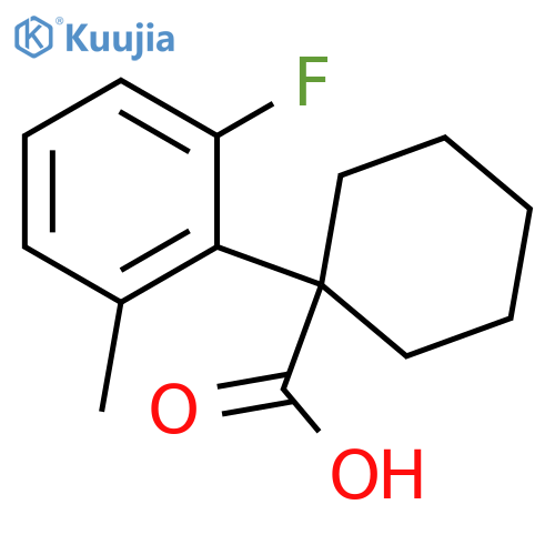 1-(2-fluoro-6-methylphenyl)cyclohexane-1-carboxylic acid structure