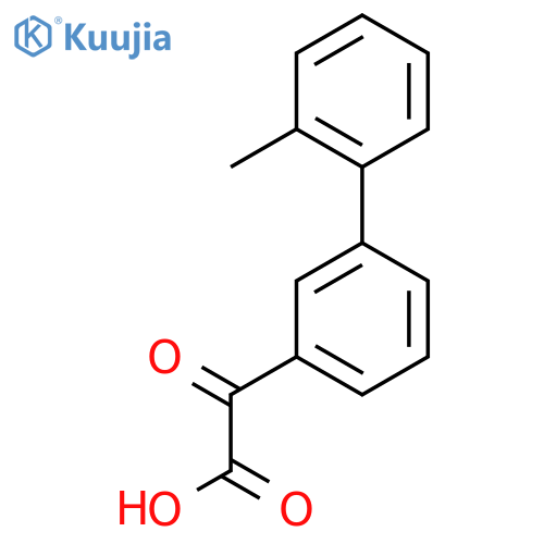 2-[3-(2-Methylphenyl)phenyl]-2-oxoacetic acid structure