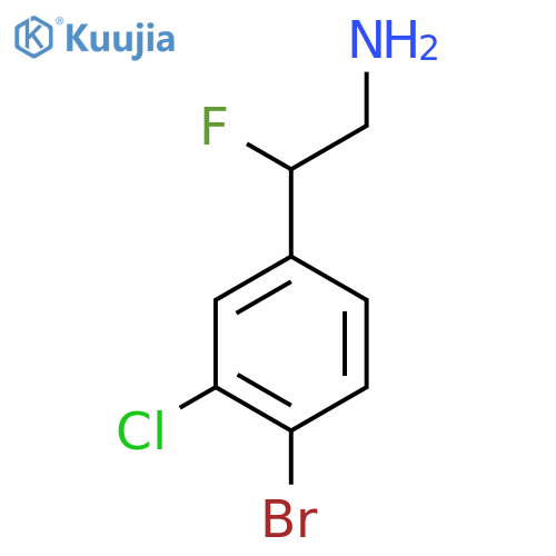 2-(4-bromo-3-chlorophenyl)-2-fluoroethan-1-amine structure