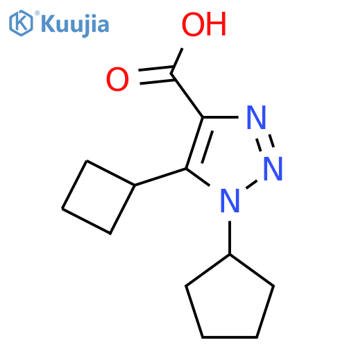 5-cyclobutyl-1-cyclopentyl-1H-1,2,3-triazole-4-carboxylic acid structure