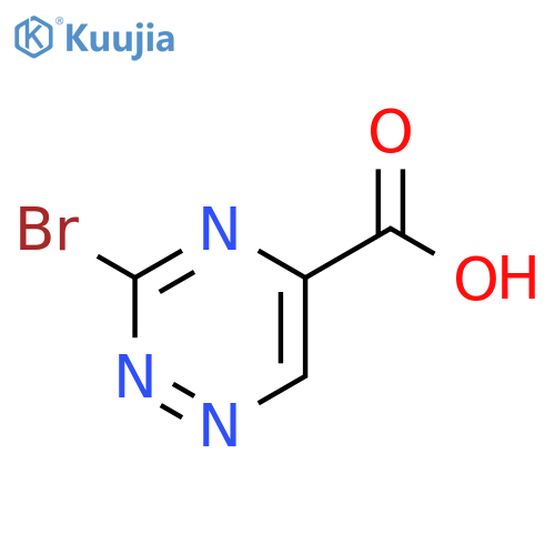 1,2,4-Triazine-5-carboxylic acid, 3-bromo- structure