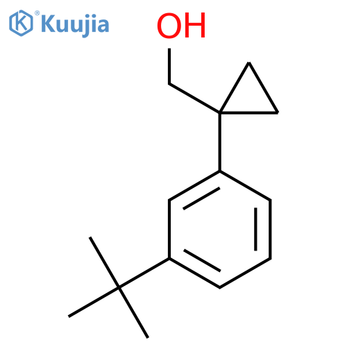 1-(3-tert-butylphenyl)cyclopropylmethanol structure