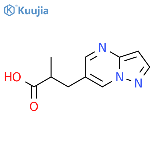 2-methyl-3-{pyrazolo1,5-apyrimidin-6-yl}propanoic acid structure