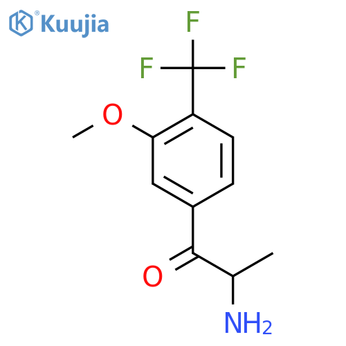 2-amino-1-3-methoxy-4-(trifluoromethyl)phenylpropan-1-one structure