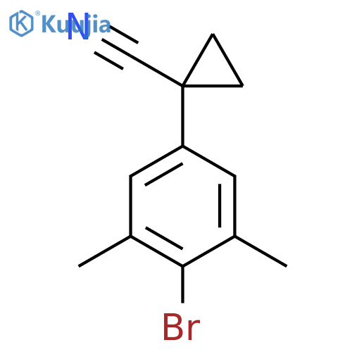 1-(4-bromo-3,5-dimethylphenyl)cyclopropane-1-carbonitrile structure