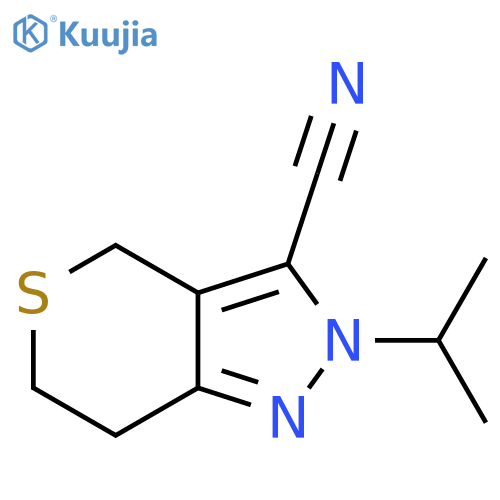 2-Isopropyl-2,4,6,7-tetrahydrothiopyrano[4,3-c]pyrazole-3-carbonitrile structure