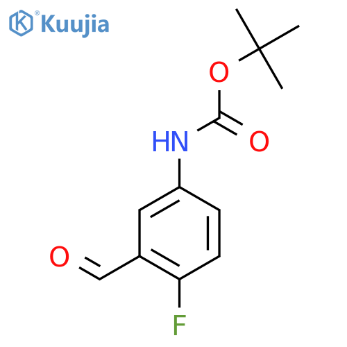Tert-Butyl (4-fluoro-3-formylphenyl)carbamate structure